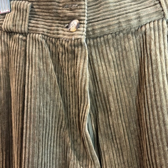 ALAIN MANOUKIAN Sz 38 Thick Corduroy Leather Trim Barrel Equestrian design Pants - Picture 5 of 12